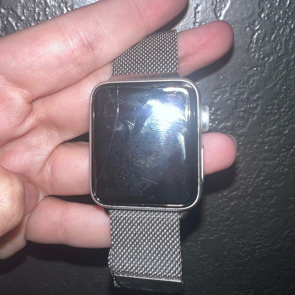 Iwatch 3 minor scratch on the face. Works great has been reset